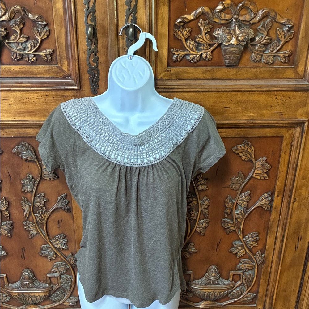 Prana Olive Embellished Blouse